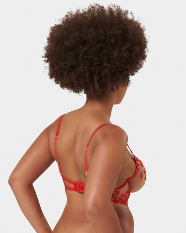 Marian Wired Bra Tomato Red/Sheer