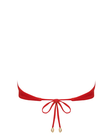 Shala Multi-Way Bandeau Bikini Top Red