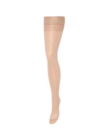 Calze Lisce Con Bordo Liscio Champagne