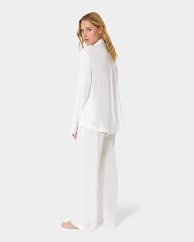 Tarcon Eco Viscose Long Pyjama Set White