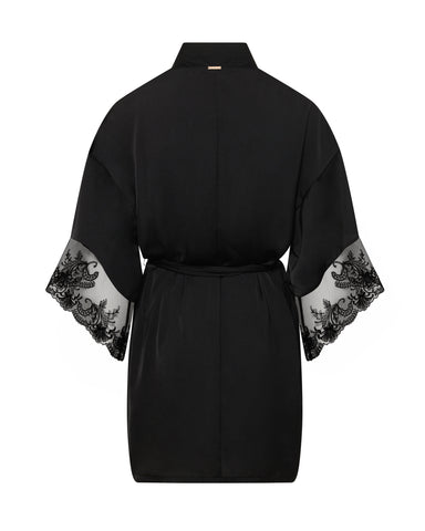 Marseille Kimono in Raso Luxe Nero