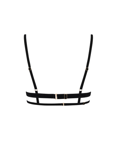 Simone Open Harness Bra Black