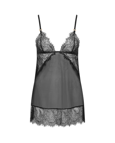 Peony Set Sottoveste E Perizoma Nero