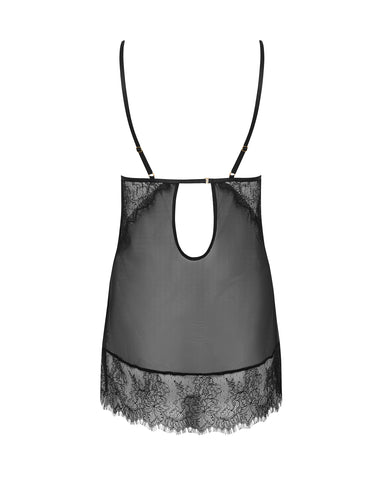 Peony Set Sottoveste E Perizoma Nero