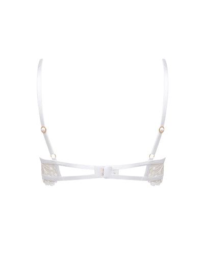 Marisa Embroidered Sheer Bra White