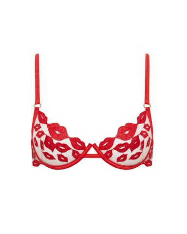 Marian Embroidered Balcony Bra Red Regular price £36.67