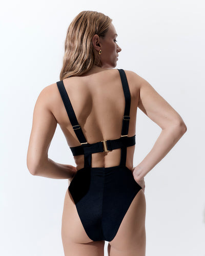 Lucerne Plunge Swimsuit Black