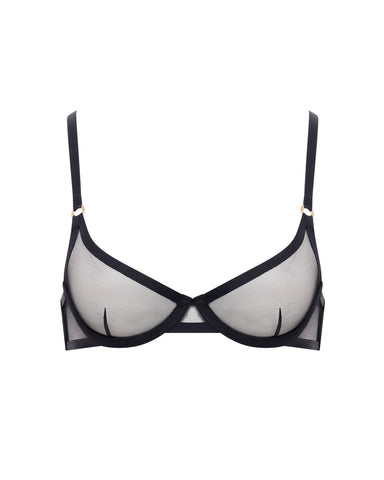 Naomi Mesh Bra Black
