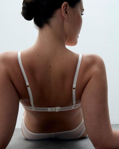 Naomi Mesh Bra White