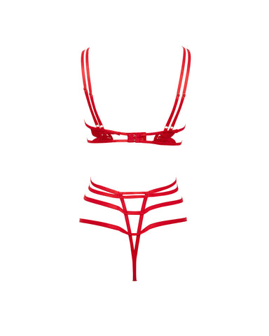Ophelia Open Bodysuit Red