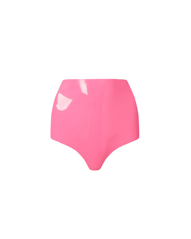 Latex High-Waist Hot Pants Bubblegum Rosa
