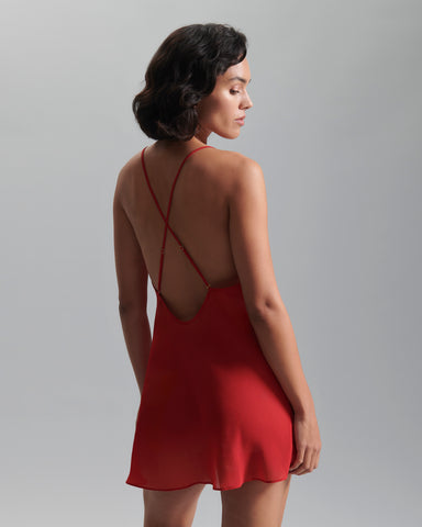 Rosalie Short Chemise Red