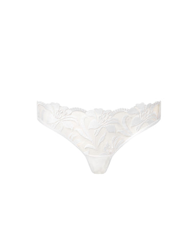 Leonora Floral Embroidered Brief White
