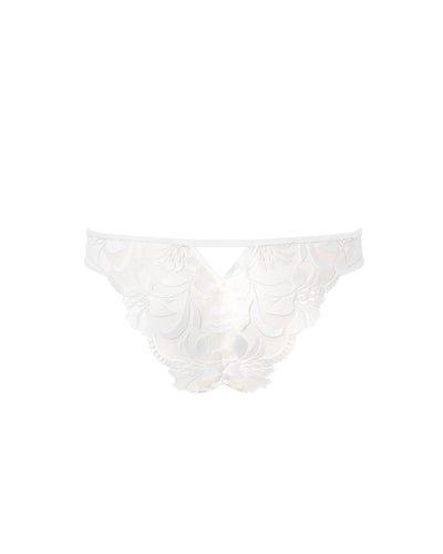 Leonora Floral Embroidered Brief White