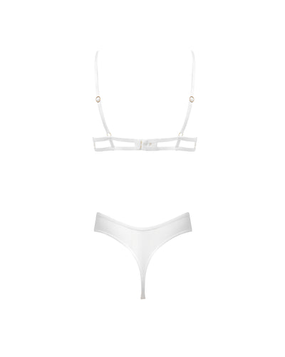 Marisa Embroidered Sheer Bodysuit White