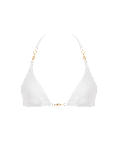 Orta Bikini Top a Triangolo Bianco