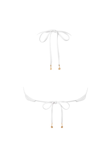 Orta Bikini Top a Triangolo Bianco