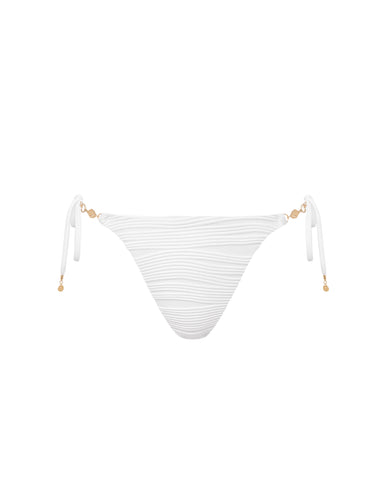Orta Slip Bikini con Laccetti Bianco