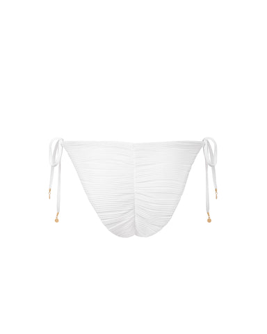 Orta Slip Bikini con Laccetti Bianco