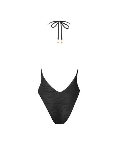 Maillot de Bain Plongeant Orta Noir