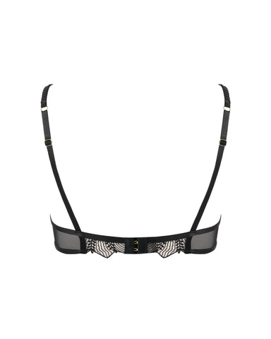 Sadiya Reggiseno Ricamato Nero/Trasparente