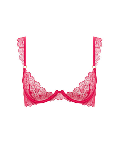 Vermont Reggiseno Ricamato Rosa/Trasparente