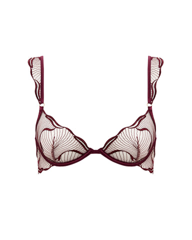 Marabel Reggiseno Ricamato Ciliegia/Trasparente