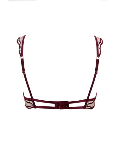 Marabel Reggiseno Ricamato Ciliegia/Trasparente