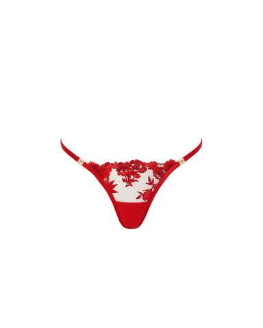 String Brodé Floral Lavanya Rouge