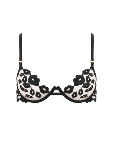 Marian Embroidered Bra Black