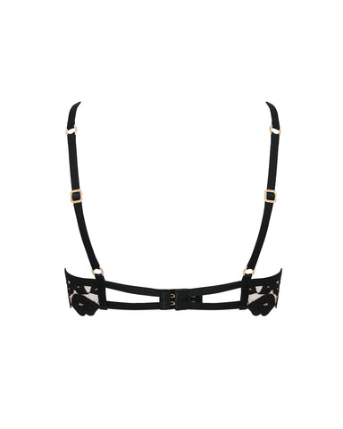 Marian Embroidered Bra Black