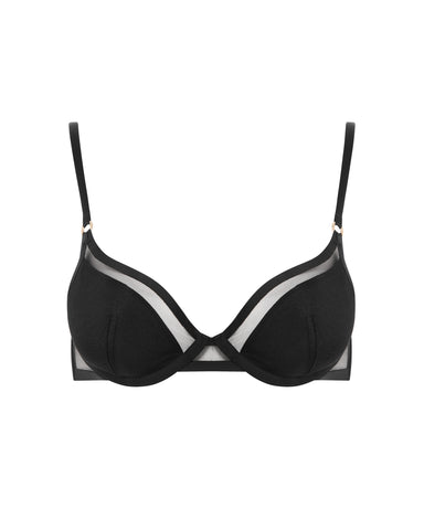 Naomi Mesh-BH mit vorgeformten Cups in Schwarz