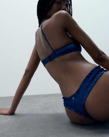 Verona Satin Gifting Thong Navy