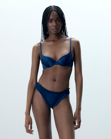 Verona Satin Gifting Thong Navy