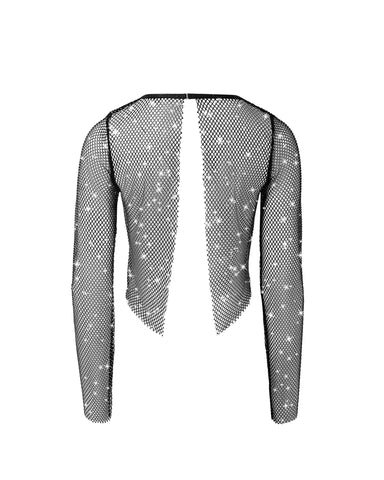 Haut en maille Transparente Noor Noir