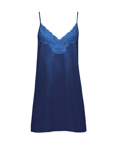 Isabella Satin Chemise Navy