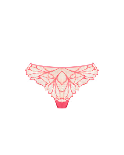 Eden Sheer Thong Pink Lemonade/White