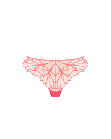 Eden Sheer Thong Pink Lemonade/White