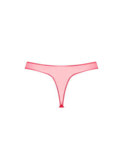 Eden Sheer Thong Pink Lemonade/White