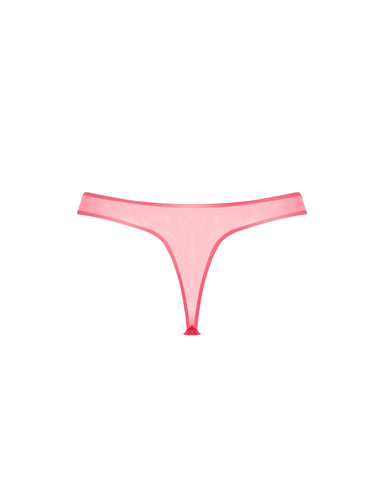 Eden Sheer Thong Pink Lemonade/White
