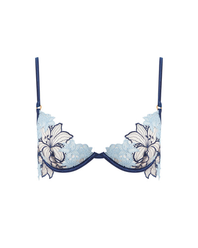 Calantha Floral Lace Bra Blue