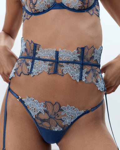 Calantha Waspie Suspender (with detachable suspenders) Blue