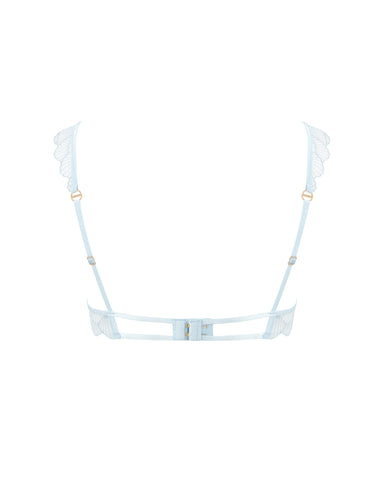 Vermont bestickter transparenter BH Eisblau