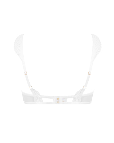 Gabriella Floral Embroidered Bra White