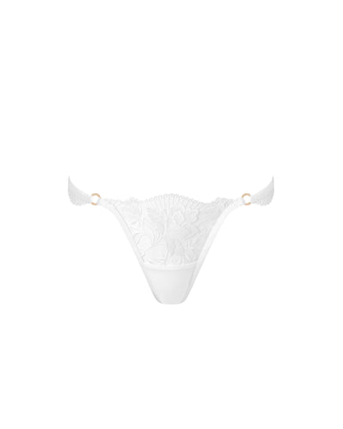 Gabriella Floral Embroidered Brief White
