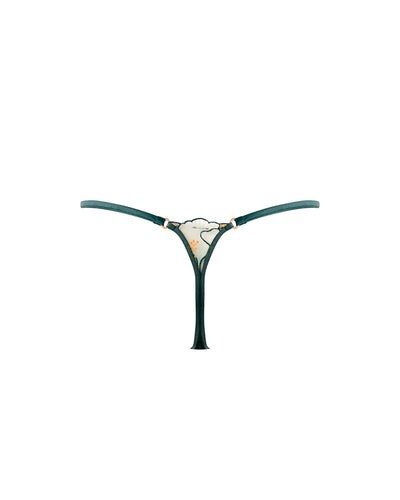 Gianna Sheer String Thong Green/Orange