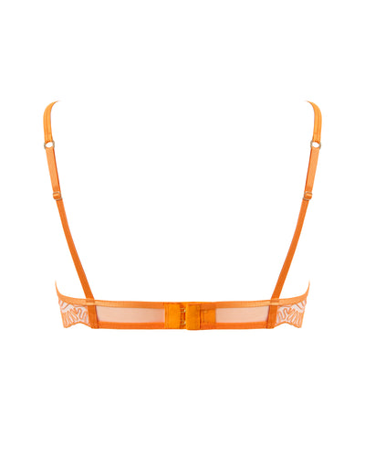 Leliana Embroidered Plunge Bra Orange Peel