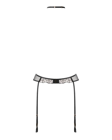 Amarosa Suspender Harness with Detachable Collar Black