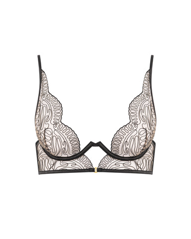 Soutien-Gorge Long Transparent Leliana Noir