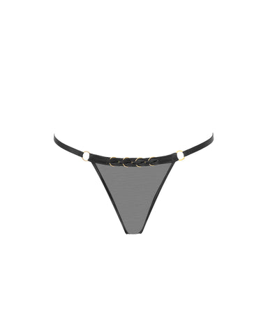 Suri Slip Aperto in Mesh Nero